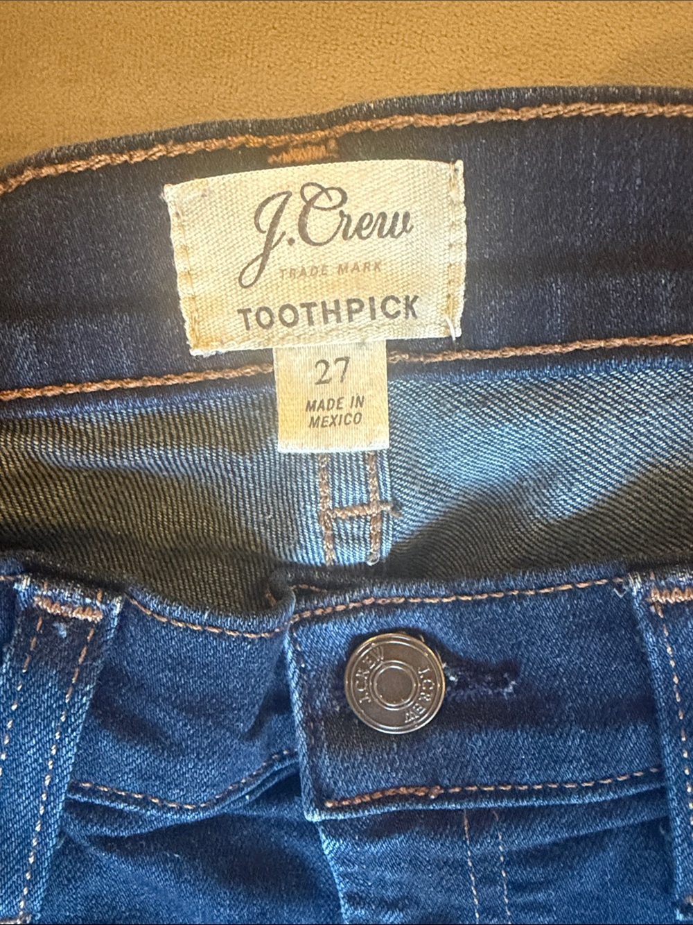 J. Crew Toothpick Slim Jeans in Dark Blue Denim